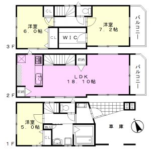 枡形2　自社　間取（縦、カラー）