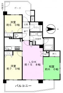 サンアリーナ溝の口　間取図カラー