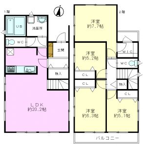 Ｂ区画　参考間取図